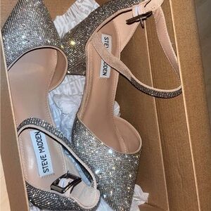 Steve Madden Sparkling Silver Heels